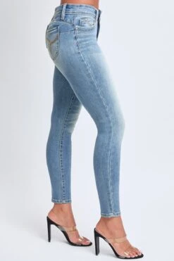 Women's WannaBettaButt Mid Rise Embroidered Skinny Jean -Wana Fashion Shop P011675 200CT 3