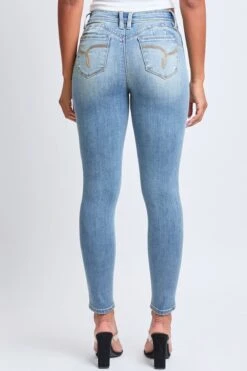 Women's WannaBettaButt Mid Rise Embroidered Skinny Jean -Wana Fashion Shop P011675 200CT 6