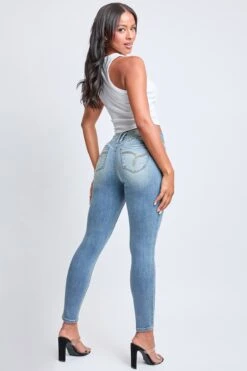 Women's WannaBettaButt Mid Rise Embroidered Skinny Jean -Wana Fashion Shop P011675 200CT 7