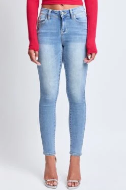 Women's WannaBettaButt Mid Rise Embroidered Skinny Jean -Wana Fashion Shop P011675 200M 1