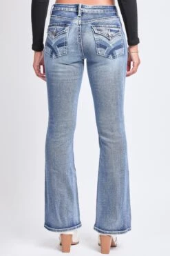 Women's Mid Rise Heavy Stitch Embroidered Bootcut Jeans -Wana Fashion Shop P016886 08M 3