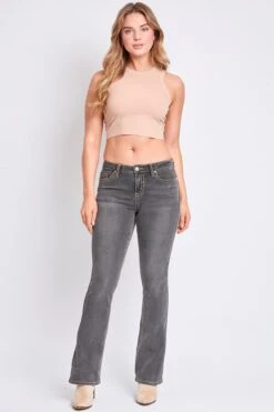 Women's Mid Rise Heavy Stitch Embroidered Bootcut Jeans -Wana Fashion Shop P016886 08W 4