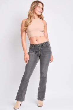 Women's Mid Rise Heavy Stitch Embroidered Bootcut Jeans -Wana Fashion Shop P016886 08W 7