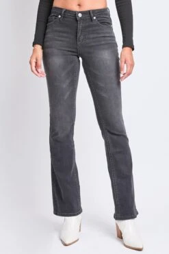 Women's Mid Rise Studded Fleur De Lis Bootcut Jeans -Wana Fashion Shop P016986 W02 8