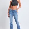 Women's Basic Low Rise Bootcut Jeans 2 Women's Basic Low Rise Bootcut Jeans -Wana Fashion Shop P018262 08N 4