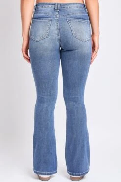 Women's Mid Rise Clean Hem Premium Stitch Bootcut Jeans -Wana Fashion Shop P018386 08N 3