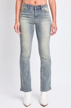 Women's Mid Rise Clean Hem Premium Stitch Bootcut Jeans -Wana Fashion Shop P018386 08RB 1 045880ba 72cd 4153 a242 96798835877f