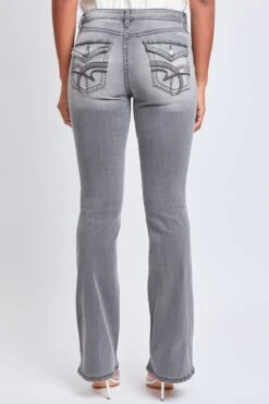 Women's Mid Rise Heavy Stitch Bootcut Loop Studded Jeans -Wana Fashion Shop P020686 08X 3