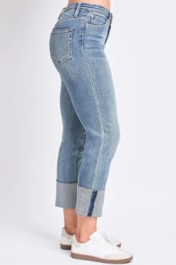 Women's Luxe Dixie High Rise Mega Cuff Straight Leg -Wana Fashion Shop P023360 08MT 2