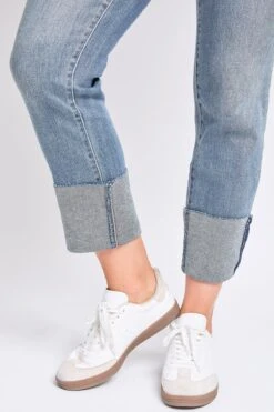 Women's Luxe Dixie High Rise Mega Cuff Straight Leg -Wana Fashion Shop P023360 08MT 7