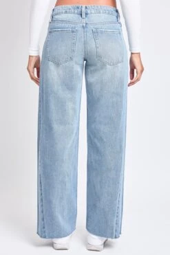 Women's Mid Rise Rigid Detailed Wide Leg Jeans 11 Women's Mid Rise Rigid Detailed Wide Leg Jeans -Wana Fashion Shop P023476 08J 3