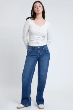 Women's Brittany Low Rise Wide Leg Jeans -Wana Fashion Shop P025255 09M 5