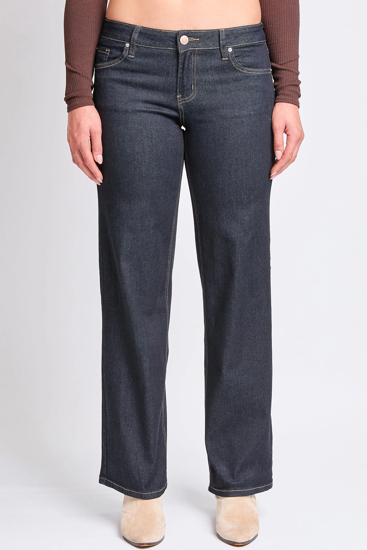 Women's Low Rise Wide Leg Stretch Denim 4 Women's Low Rise Wide Leg Stretch Denim - Image 2