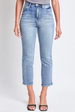 Women's Luxe High Rise Vintage Stretch Straight Leg Jeans -Wana Fashion Shop P027160 247CT 1