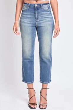 Women's Luxe High Rise Vintage Stretch Straight Leg Jeans -Wana Fashion Shop P027160 247NT 1