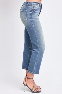 Women's Luxe High Rise Vintage Stretch Straight Leg Jeans -Wana Fashion Shop P027160 247NT 2