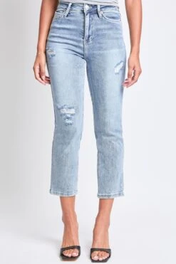 Women's Luxe High Rise Vintage Stretch Straight Leg Jeans -Wana Fashion Shop P027160 34V1 1