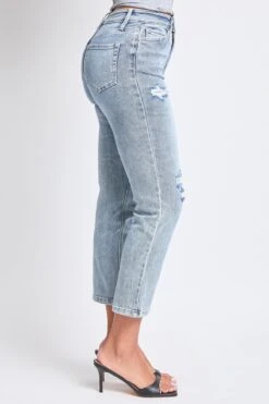 Women's Luxe High Rise Vintage Stretch Straight Leg Jeans -Wana Fashion Shop P027160 34V1 2