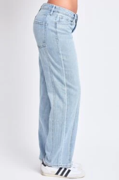 Women's Mid Rise Relaxed Rigid Straight Leg Jeans -Wana Fashion Shop P028576 04A3 2