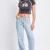 Women's Mid Rise Relaxed Rigid Straight Leg Jeans 2 Women's Mid Rise Relaxed Rigid Straight Leg Jeans -Wana Fashion Shop P028576 04A3 4