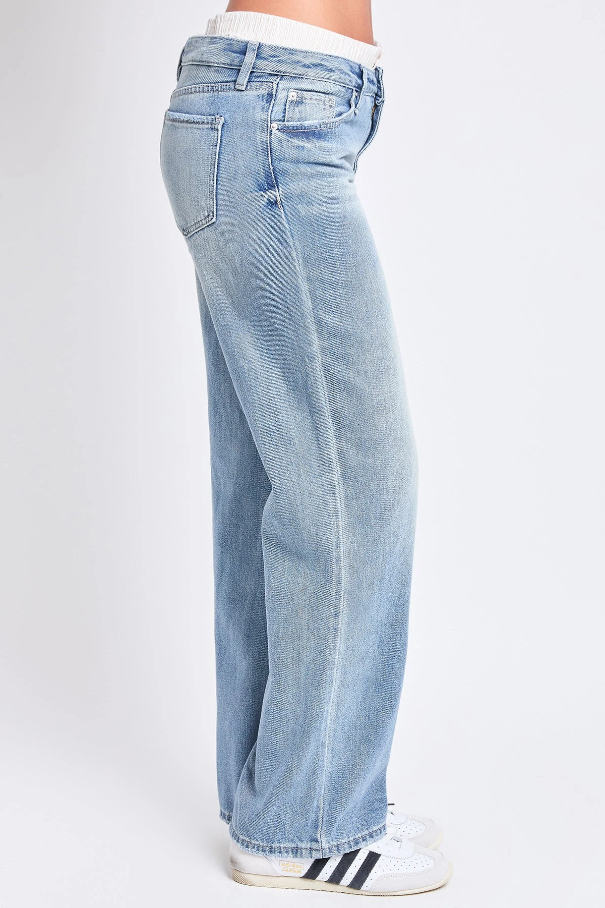 Women's Mid Rise Relax Fit Wide Leg Boxer Jeans 16 Women's Mid Rise Relax Fit Wide Leg Boxer Jeans - Image 14