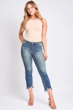 Women's Luxe High Rise Cropped Kick Flare -Wana Fashion Shop P035560 354ST 4