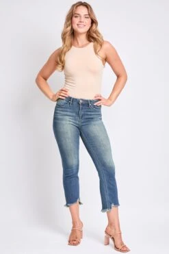 Women's Luxe High Rise Cropped Kick Flare