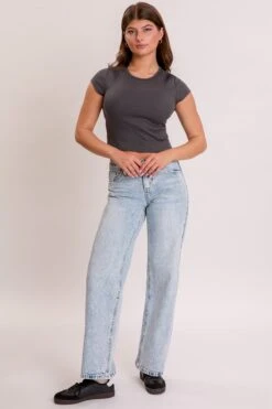 Women's Brittany Low Rise Wide Leg With Butterfly Print