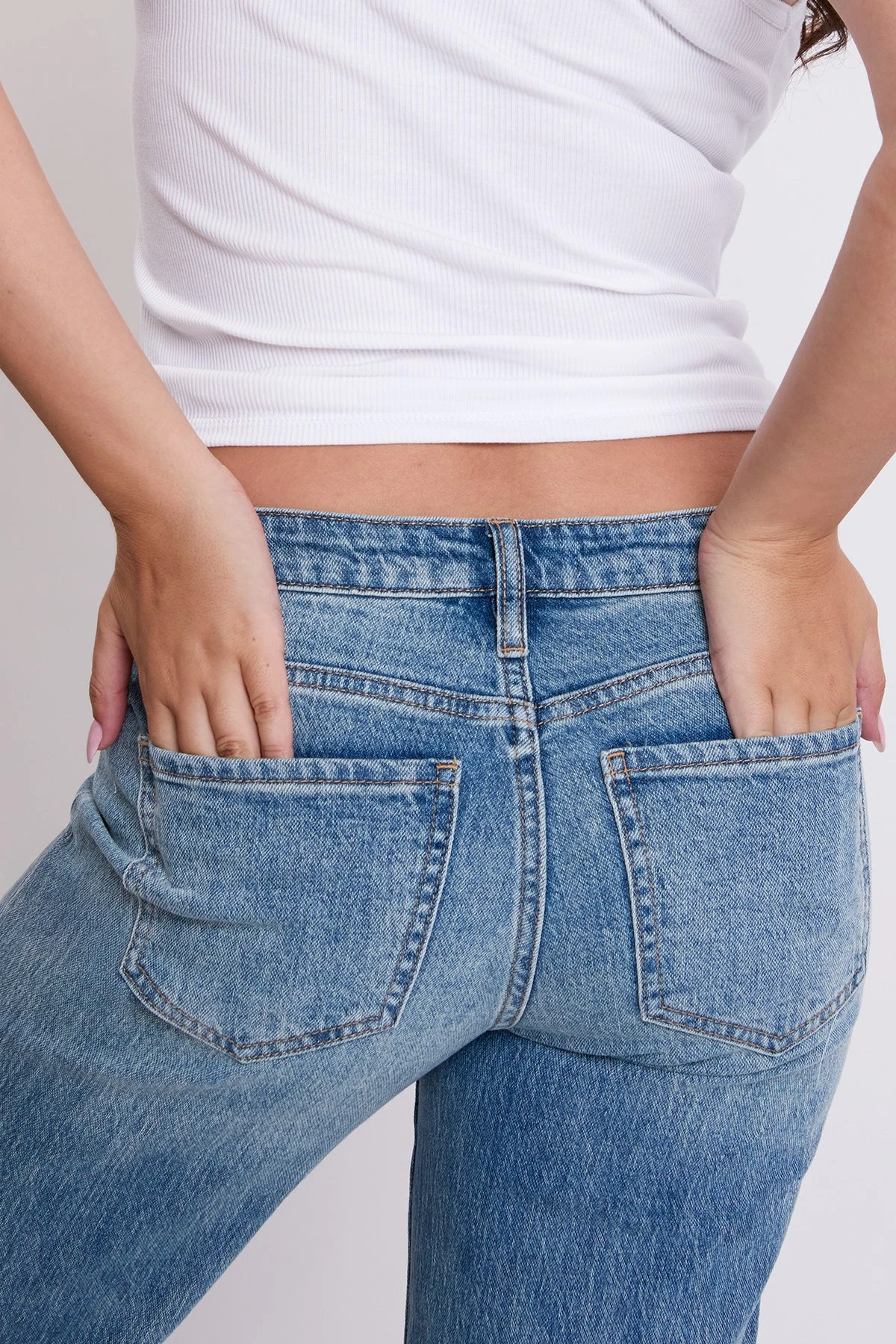 Women's Luxe Brittany Low Rise Wide Leg Cuff Jeans 16 Women's Luxe Brittany Low Rise Wide Leg Cuff Jeans - Image 14