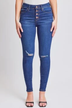 Women's Sustainable WannaBettaButt Button Fly Skinny Jeans -Wana Fashion Shop P111151N S2768 1