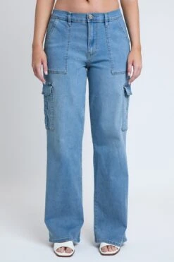 Women's Elastic Waist Straight Leg Cargo Jean 35 Women's Elastic Waist Straight Leg Cargo Jean -Wana Fashion Shop P114740 36C 1 9aac9797 2ee6 4cf8 8c83 4f99c8763645