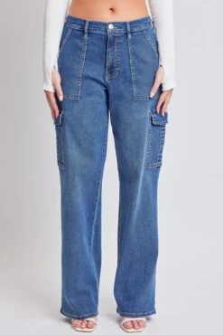 Women's Elastic Waist Straight Leg Cargo Jean 28 Women's Elastic Waist Straight Leg Cargo Jean -Wana Fashion Shop P114740 36N 1 93724ebb d7e2 48fe 9fcd 554ff5cc4947