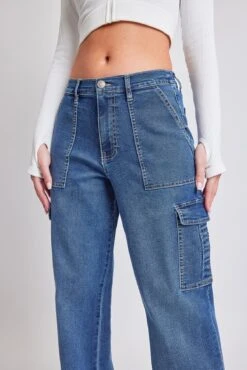 Women's Elastic Waist Straight Leg Cargo Jean 32 Women's Elastic Waist Straight Leg Cargo Jean -Wana Fashion Shop P114740 36N 6 9ba8164a 77f4 4218 978b 45f144865a8f