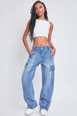 Women's Straight Cargo Jeans -Wana Fashion Shop P121103 36M 1