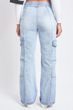 Women's High Rise Elastic Waist Straight Leg Cargo -Wana Fashion Shop P121162 36L 4 02a10cbd 94b0 472d 8916 87024bf04ee8