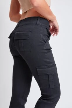 Women's Low Rise Cargo Flare Jean -Wana Fashion Shop P150003 W37 4