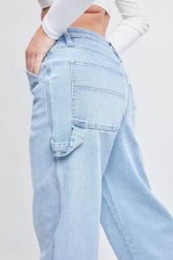 Women's Dream Mid-Rise Utility Straight Leg Jeans 22 Women's Dream Mid-Rise Utility Straight Leg Jeans -Wana Fashion Shop P151868 36L 3