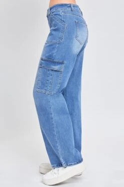 Women's Cargo Jeans With Bungee Hem -Wana Fashion Shop P153077 M36 4 c1894209 e65a 4474 a34b 02ddeba1d39b