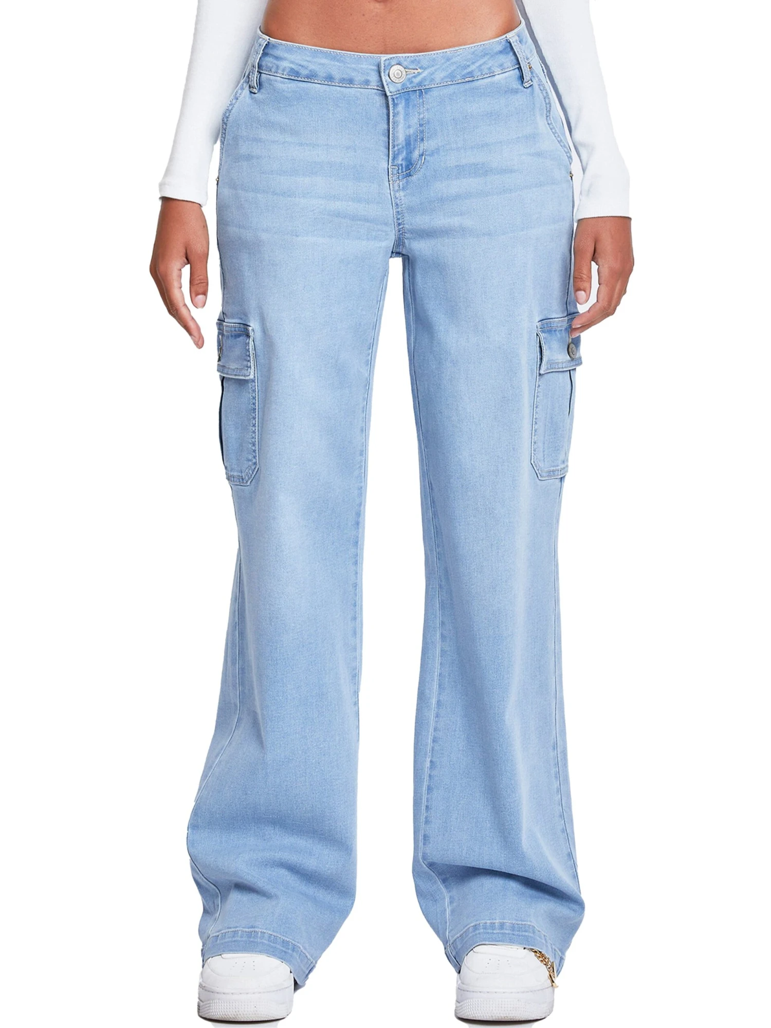 Women's Straight Leg Cargo Skater Jeans 4 Women's Straight Leg Cargo Skater Jeans - Image 2