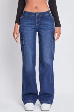 Women's Straight Leg Cargo Skater Jeans 21 Women's Straight Leg Cargo Skater Jeans -Wana Fashion Shop P159040 S08 2