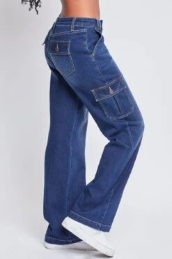 Women's Straight Leg Cargo Skater Jeans 22 Women's Straight Leg Cargo Skater Jeans -Wana Fashion Shop P159040 S08 3