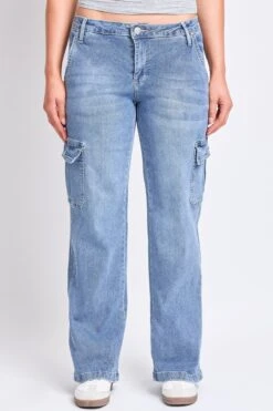 Women's Low Rise Straight Leg Skater Jeans -Wana Fashion Shop P159062 08M 1