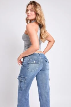 Women's Low Rise Straight Leg Skater Jeans -Wana Fashion Shop P159062 08M 8
