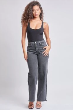 Women’s Dream 90s Straight Leg Slit Jeans -Wana Fashion Shop P159868 08W 1