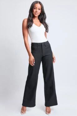 Women's Hyperstretch Wide Leg Pants -Wana Fashion Shop P183031 BLACK 2 5730d283 e43a 4a5c a5a5 92c13edd7a54