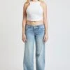 Women's Luxe Low Rise WannaBettaButt Wide Leg Jeans -Wana Fashion Shop P183637 3021R 3