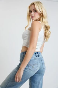 Women's Luxe Low Rise WannaBettaButt Wide Leg Jeans 26 Women's Luxe Low Rise WannaBettaButt Wide Leg Jeans -Wana Fashion Shop P183637 3021R 7