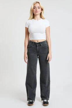 Women's Luxe High Rise WannaBettaButt Straight Leg Jeans -Wana Fashion Shop P185837 37W 1