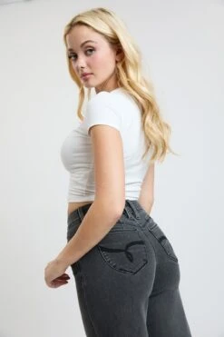 Women's Luxe High Rise WannaBettaButt Straight Leg Jeans -Wana Fashion Shop P185837 37W 7