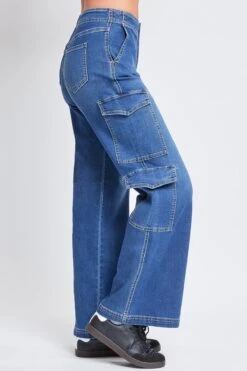 Women’s Wide Leg Double Cargo Jeans -Wana Fashion Shop P190303 M36 3